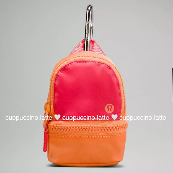 💗NWT🍊Lululemon City Adventurer Backpack Nano - Pale Raspberry/Orange Frappe - Picture 6 of 7
